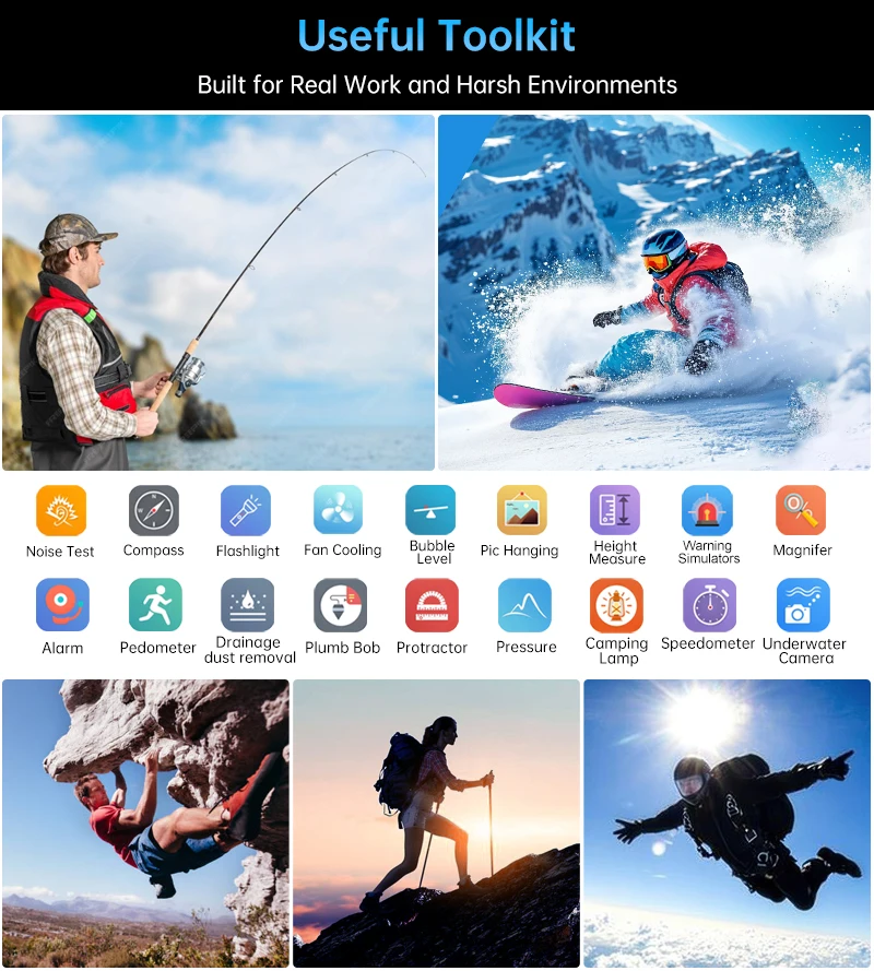EU US Shipment Unihertz by 8849 TANK X Rugged Smartphone 5G Android 15 Built-in 1080P 220 Lumen DLP Projection 17600mah 32 512GB