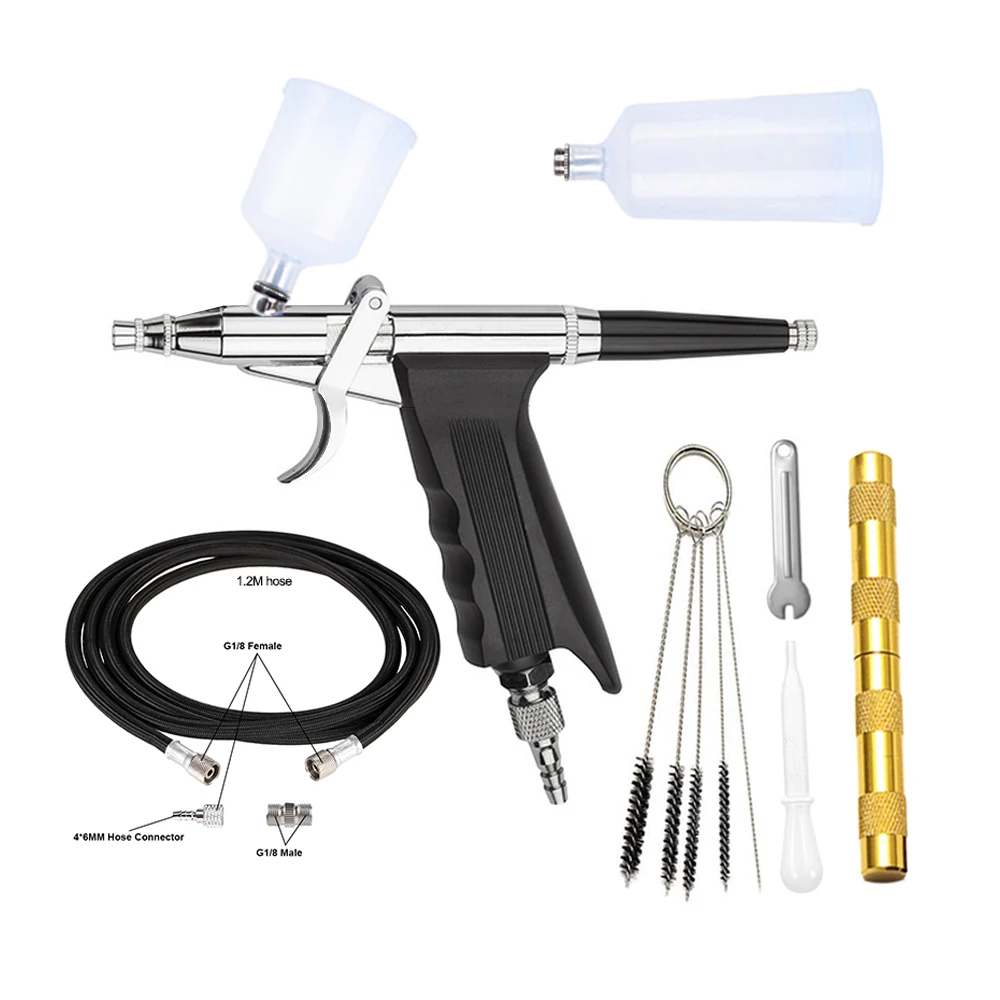 Free Shipping Dual Action Air Brush 116 Pen Easy Clean Use Trigger Simple Disassembly High Capacity Airbrush Gun With Hose