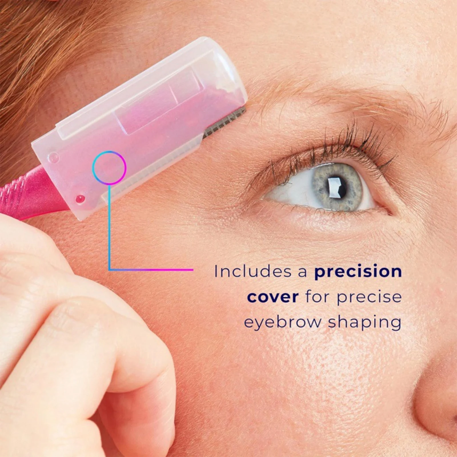 Brow Razor 9ct - Maquinillas de afeitar profesionales para cejas para mujeres y hombres, removedor de vello facial y herramienta de dermaplaning, exfoliante Peach Fuzz - S