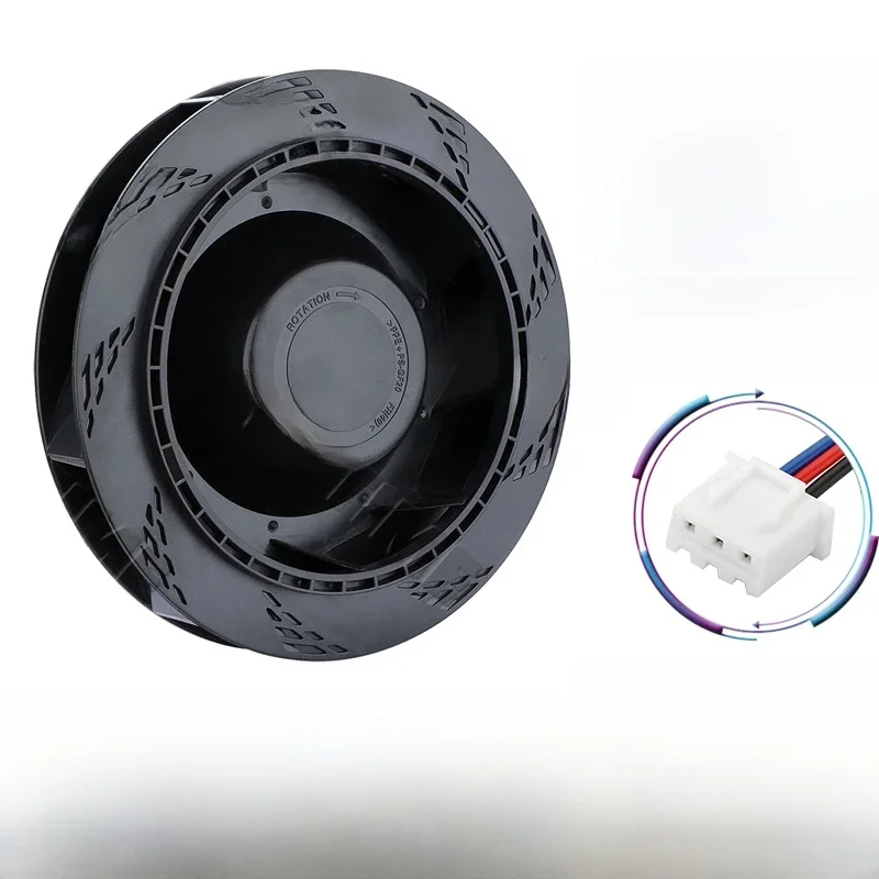 Gdstime Wentylator 150MM DC 12V 150MM*35MM Wentylator Turbinowy Odpływowy 15035 Duży Okrągły Wentylator Powietrzny 15CM Podwójny Łożyskowy 3PIN PWM Dmuchawa Rurkowa — zdjęcie produktu 7