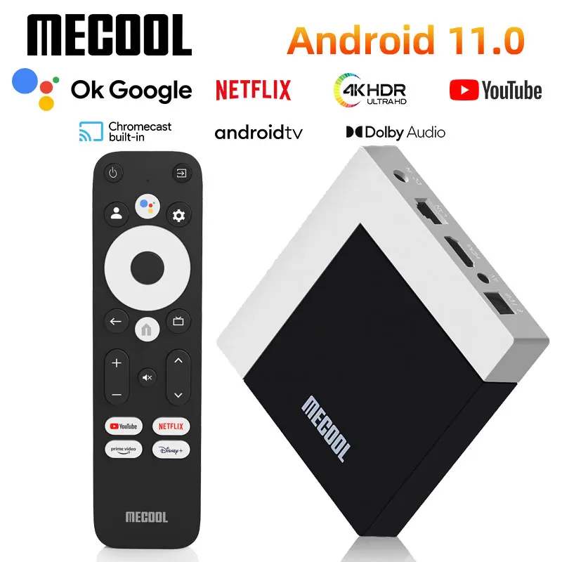 MECOOL Original KM7 PLUS Netflix TV Box 2GB16GB Android Smart TV 11 Google Certified 4K Amlogic tvbox ip tv WIFI Hebrew Arabic