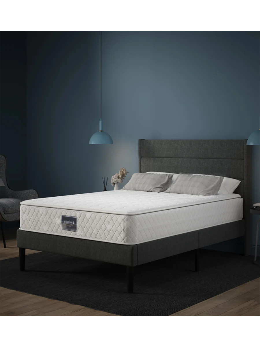 Comanlai 140 x 200 cm Springmatras, Enkelmatras, Stille Matras met Ademend Materiaal, 25 cm Hoogte, Wit - afbeelding 2