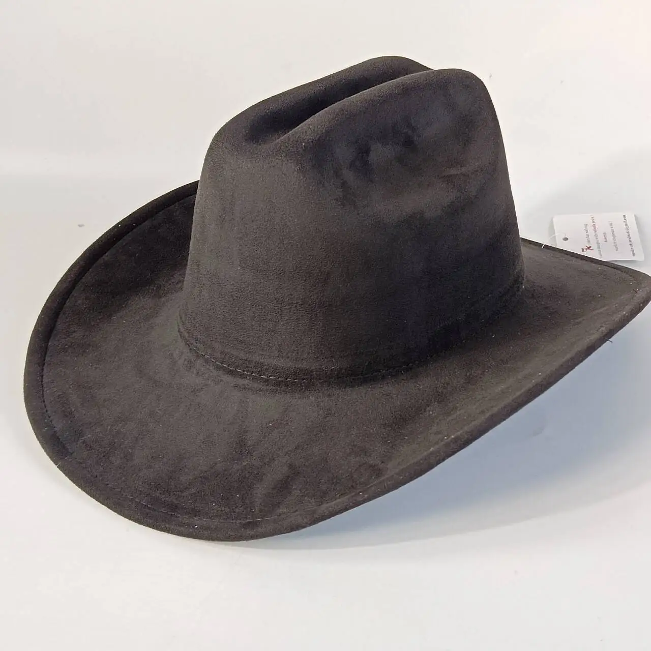 Western Premium Wildleder-Cowboyhut Stilvoller Fedora-Hut aus Wildleder für Damen und Herren Perfekt für festliche Outdoor-Aktivitäten – Detail 10