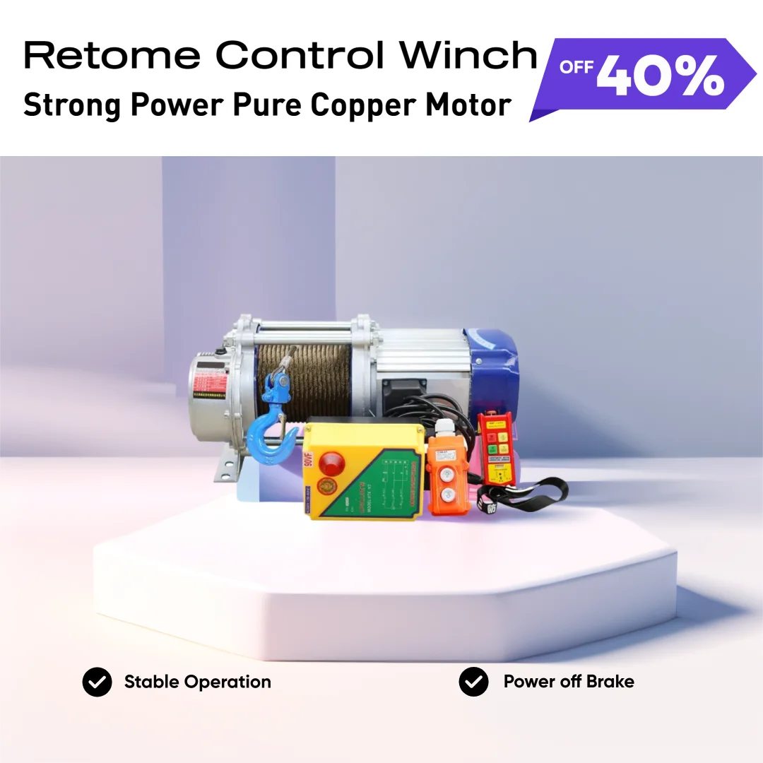 Wireless Remote Control Crane Winch Cable Pull Line 220v Hoist 380v Electric Hoist