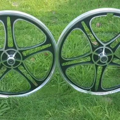 Zestaw kół rowerowych ze stopu aluminium dla dzieci, zintegrowane obręcze, rower składany, hamulec tarczowy, 20-calowa piasta koła ze stopu aluminium z hamulcem tarczowym. — zdjęcie 2