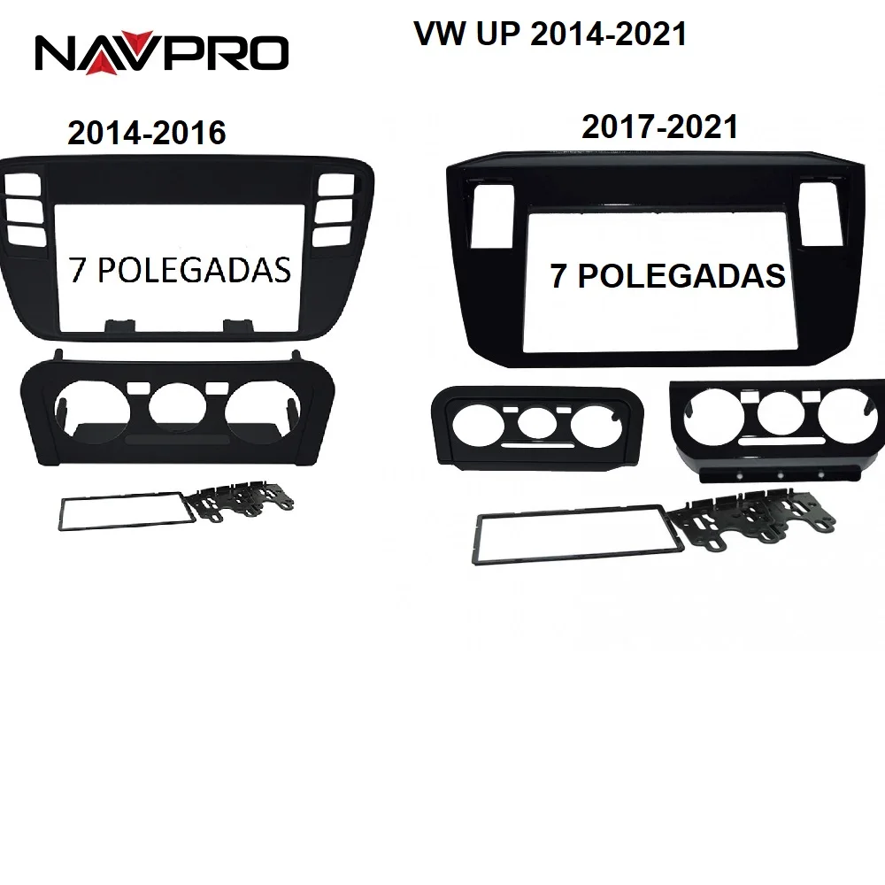 para VW UP 2014-2021 7 POLEGADAS Moldura e cabos de conexão para instalação de central multimidia NAVPRO CASKA