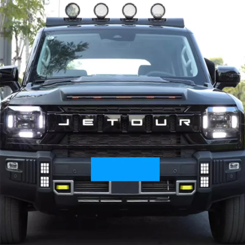 For Jetour T2 Traveler Bonnet Guard Sand Stone Shield Deflector Bonnet Hood Guard With LED Light High Quality Accessories