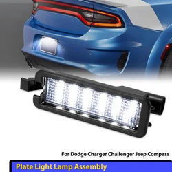 LED License Plate Tag Light Lamp for Dodge Charger Challenger 2015 2016 2017 2018 2019 2020 2021 2022 for 2017-up Jeep Compass