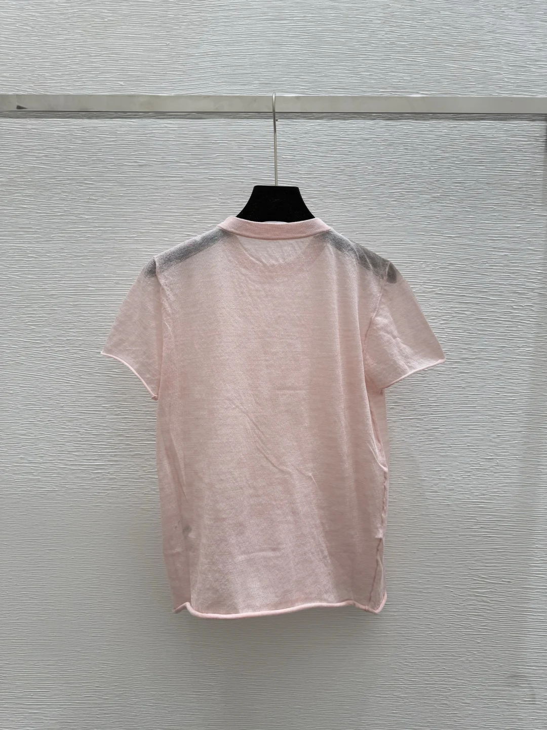 

Solid Color Women's Summer Short-Sleeved Shirt Knitted Roll-Up Top for Casual Wear