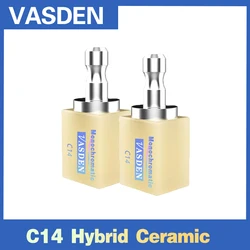 5 Pieces C14 Hybrid Ceramic Monochrome C14 12*14*18mm Hybrid Composite Block CADCAM Glass Ceramic Block