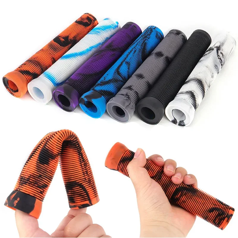 165mm Bicycle Handlebar Long Grips Shockproof Scooter Bike Cuffs Rubber Anti-Slip MTB Handle Cover Soft Gauntlets Cycling Parts