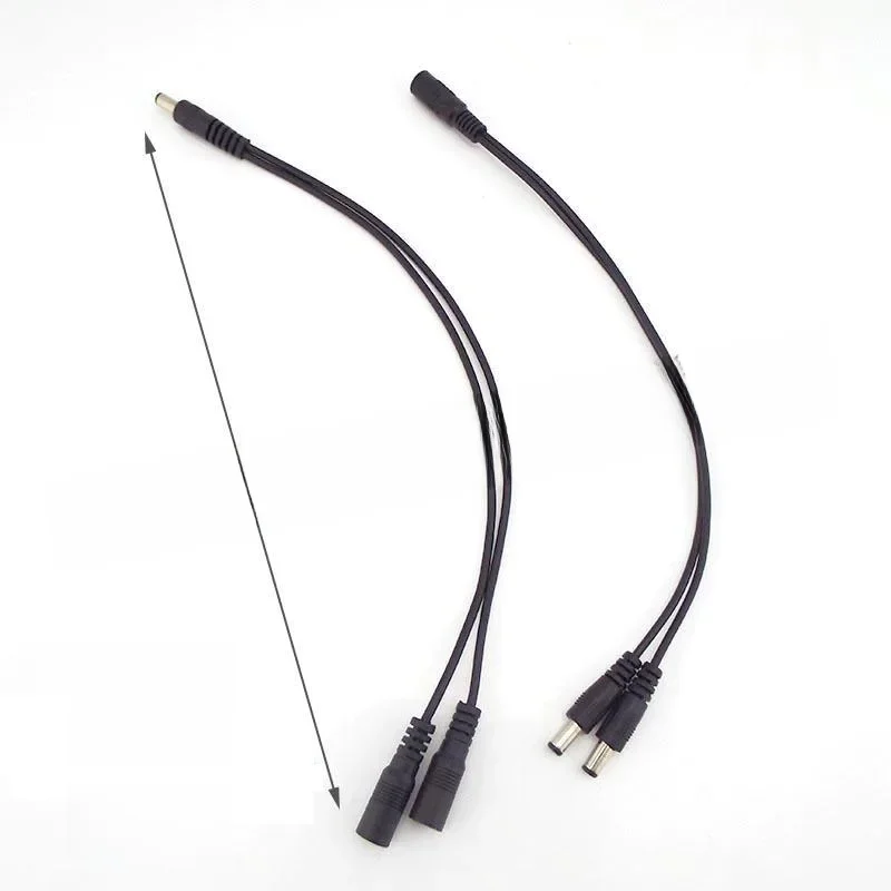Złącze żeńsko-męskie Wtyczka DC Kabel rozdzielacza zasilania do taśmy LED CCTV Adapter zasilania 5,5 mm * 2,1 mm — zdjęcie 2