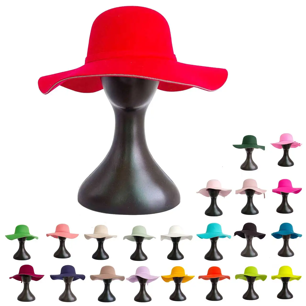 

French elegant bowler hat fedora autumn and winter felt hat wide brim ladies British style fedora hat chapeau femme