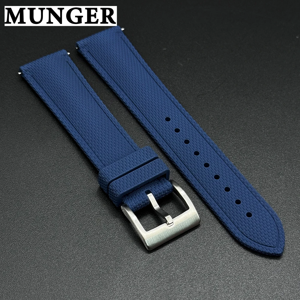 

Athleisure style Woven texture FKM Rubber Watch Strap Soft, High-quality Strap (18/19/20/21/22mm)