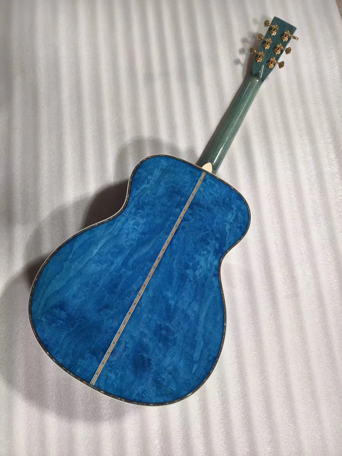 

профессиональная акустическая гитара для левшей, гитара для салона мира для левшей, гитара на заказ Ocean Blue