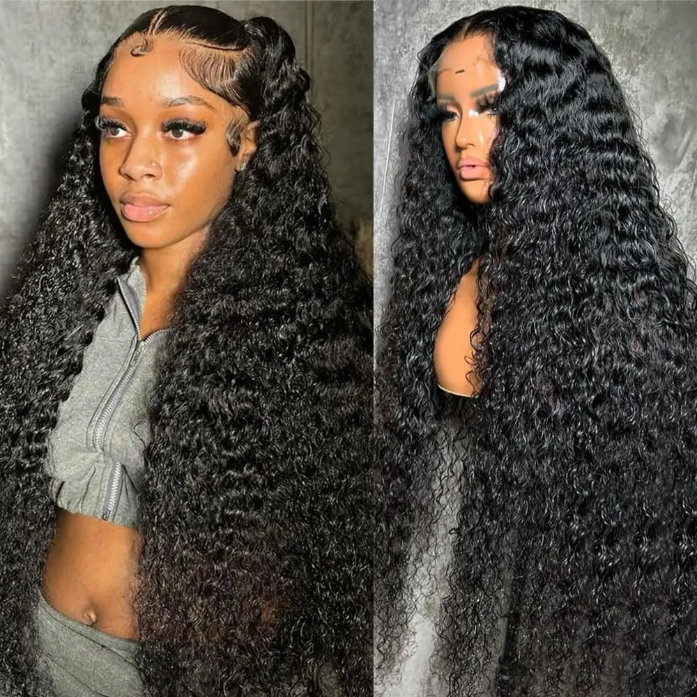 

Deep Wave Lace Front Wigs Human Hair 13x4 HD Curly Lace Front Human Hair Wet Wavy Water Wave Frontal Deep Wave Wig for Women
