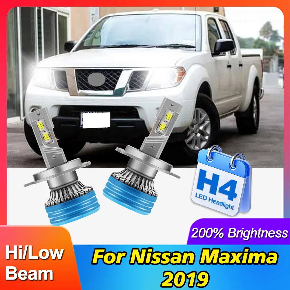 

H4 High/ Low Beam LED Headlamp Bulb 20000LM Single Copper Tube Durable Bulbs 6000k External Drive For Nissan Maxima 2019