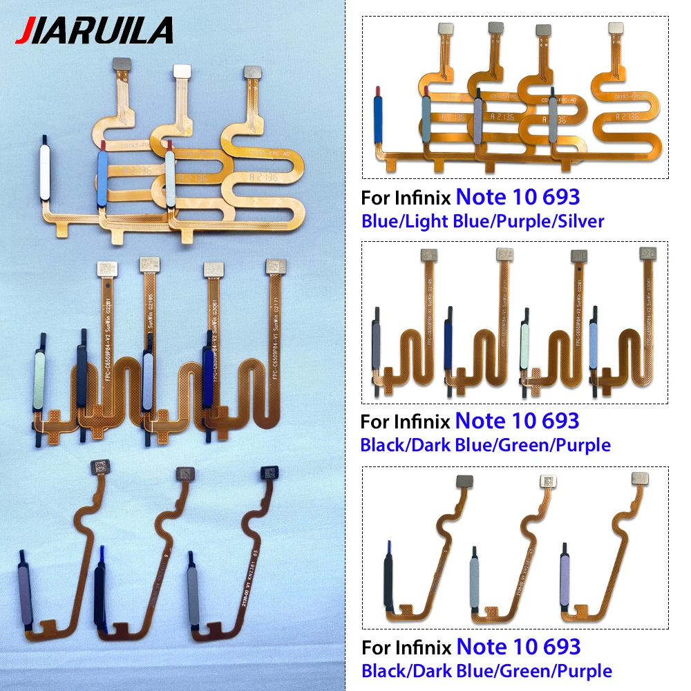 Fingerprint Sensor Home Return Key Menu Button Flex Ribbon Cable For Infinix Hot 20 4G Hot 20 5G Hot 20s Note 10 693