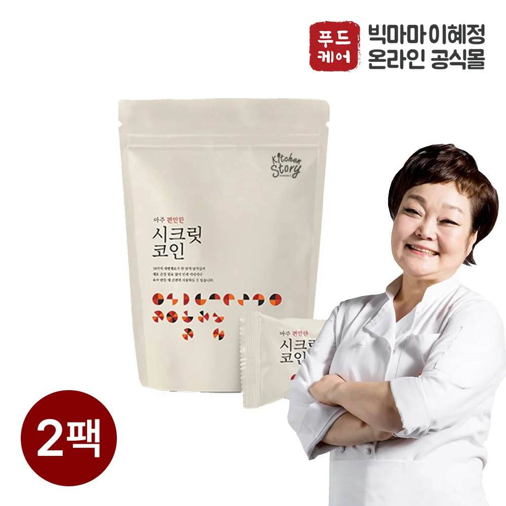 Big Mama Lee Hye-Jung's Secret Coin comfortable flavors 80g 1 + 1(40 eggs in total) Pinch Cook coin stock natural seasoning broth Anchovy