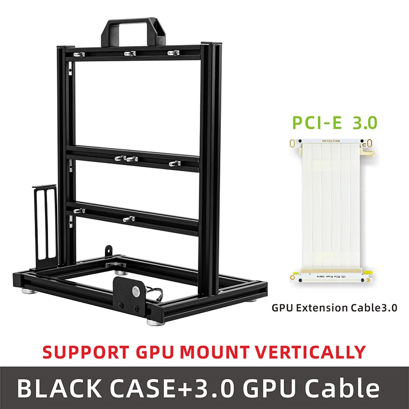METALFISH BlockCase Aluminum Open Frame Case Support ATX/M-ATX Mainboard GPU Mount Horizontally 240 Water Cooler Gaming Cabinet image 3
