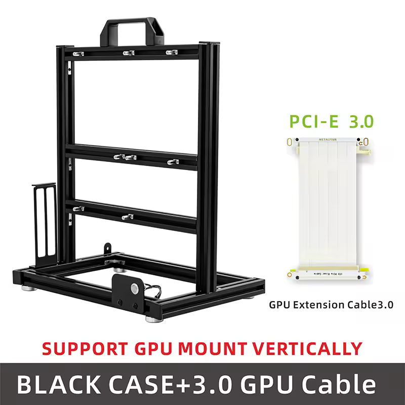 METALFISH BlockCase black edition with horizontal GPU