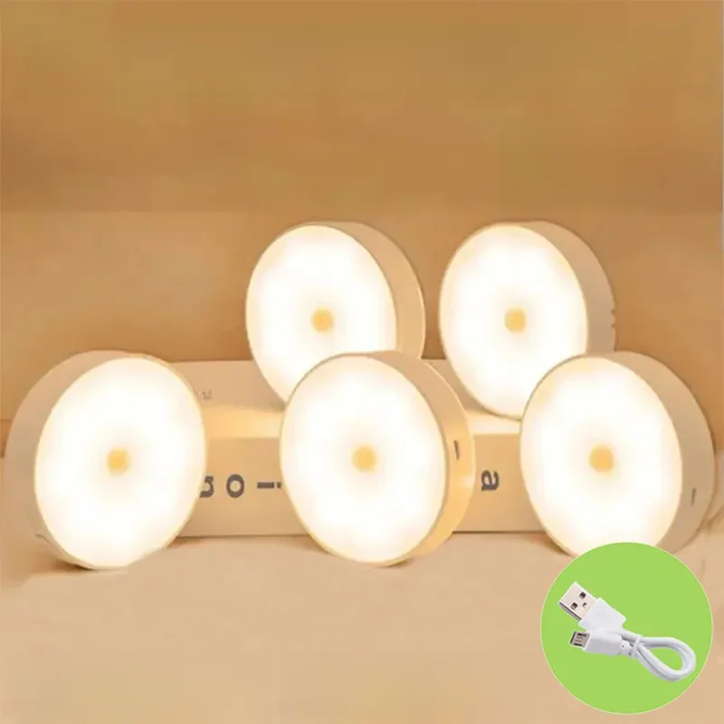 Bewegingssensor LED-nachtlampje USB oplaadbaar nachtlampje voor keukenkast Garderobelamp Trap Draadloos LED-kastlicht - afbeelding 2