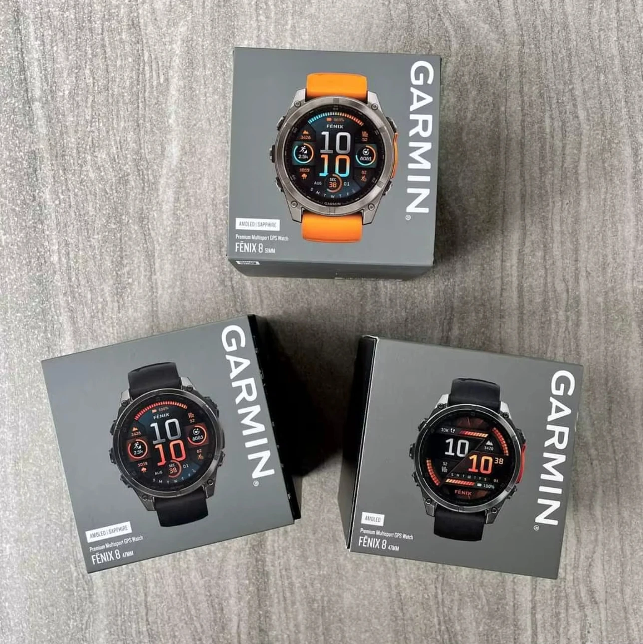 GarSERVICES-Fenix 8 Sapphire AMOLED Smart Watch, Montre GPS pour 202 lète, Haut Décompte, Vets Black friday, 51mm, Nouveau