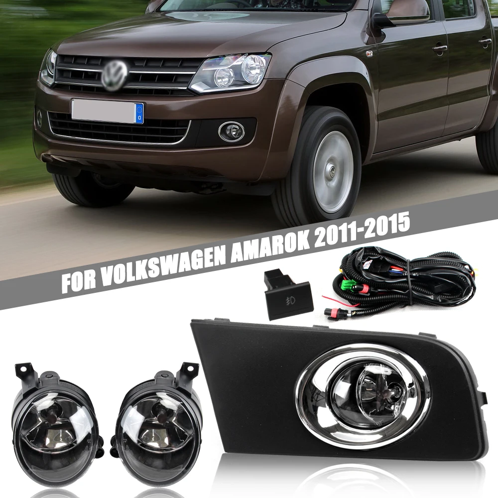 

Усовершенствованная противотуманная фара на передний бампер для Volkswagen Amarok 2011, 2012, 2013, 2014, 2015, дополнительная версия, комплект противотуманных фар, переключатель + проводка