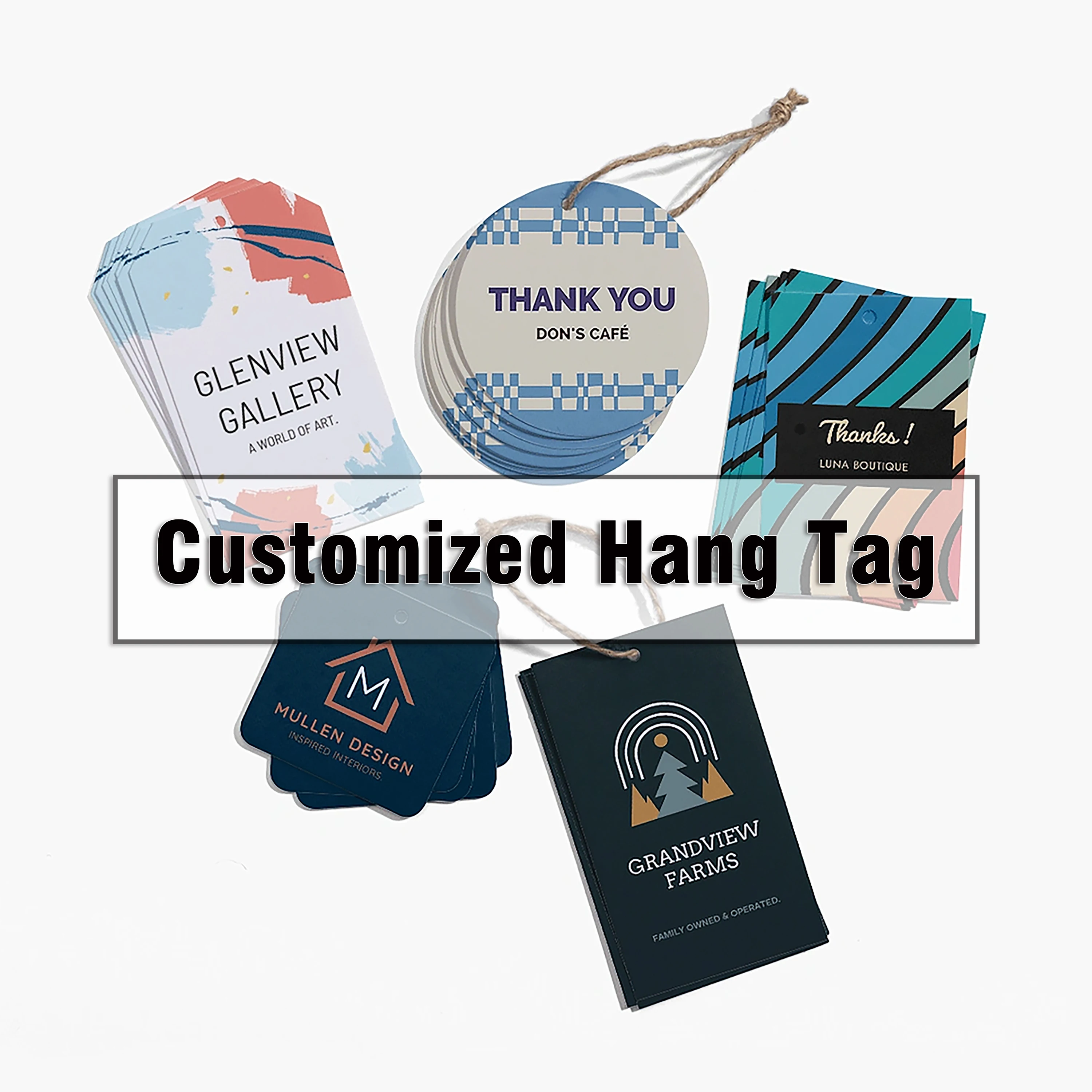 Custom Hang Tags For Clothes Personalised Gift Tags For Christmas Wedding Business Handmake Paper Labels Logo Brand Design