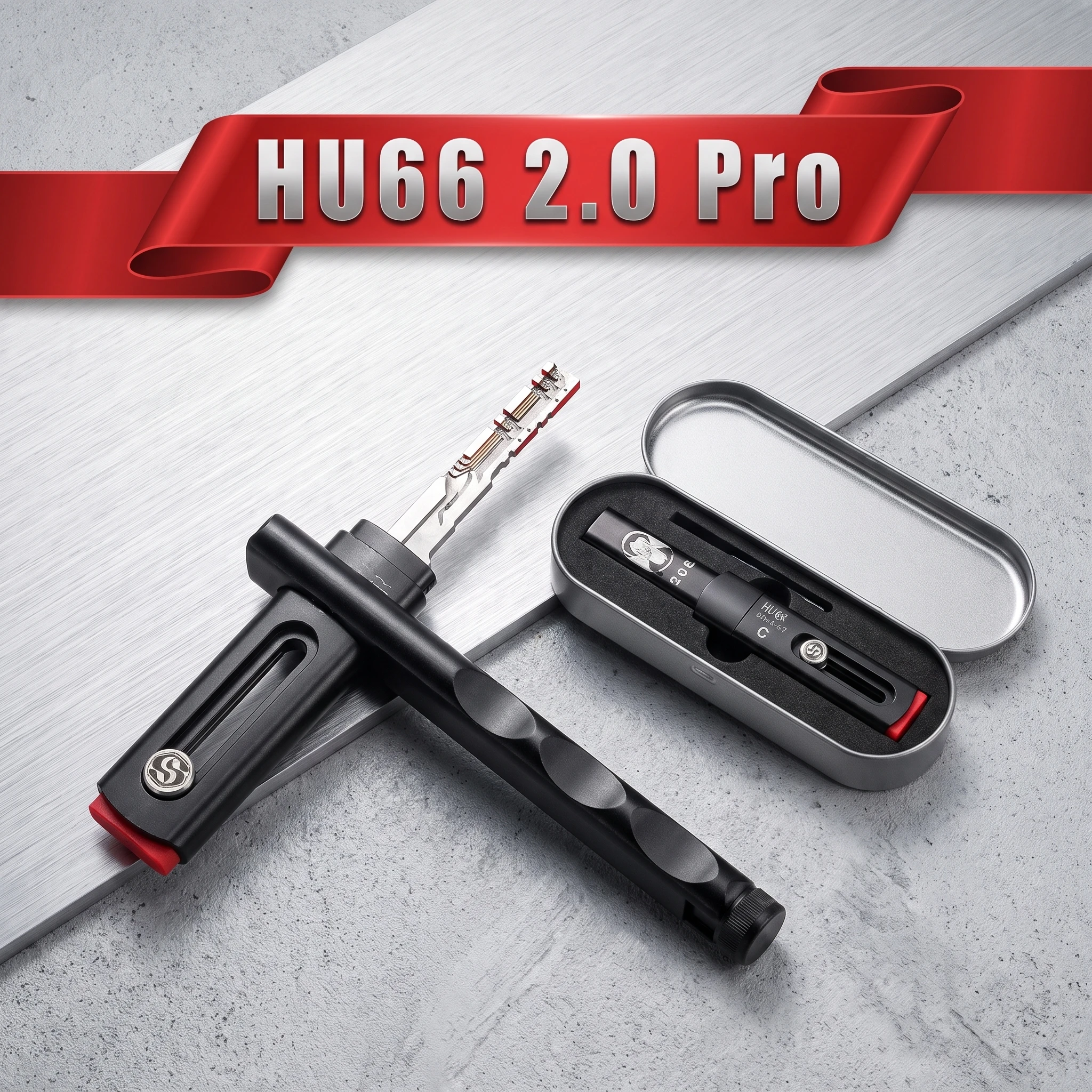 NP Tools HU66 2.0 Pro 2 In 1 Car Lock Pick and Decoder Fast Twist Open Tool for VW Audi Skoda Seat Auto Locksmith Supplies