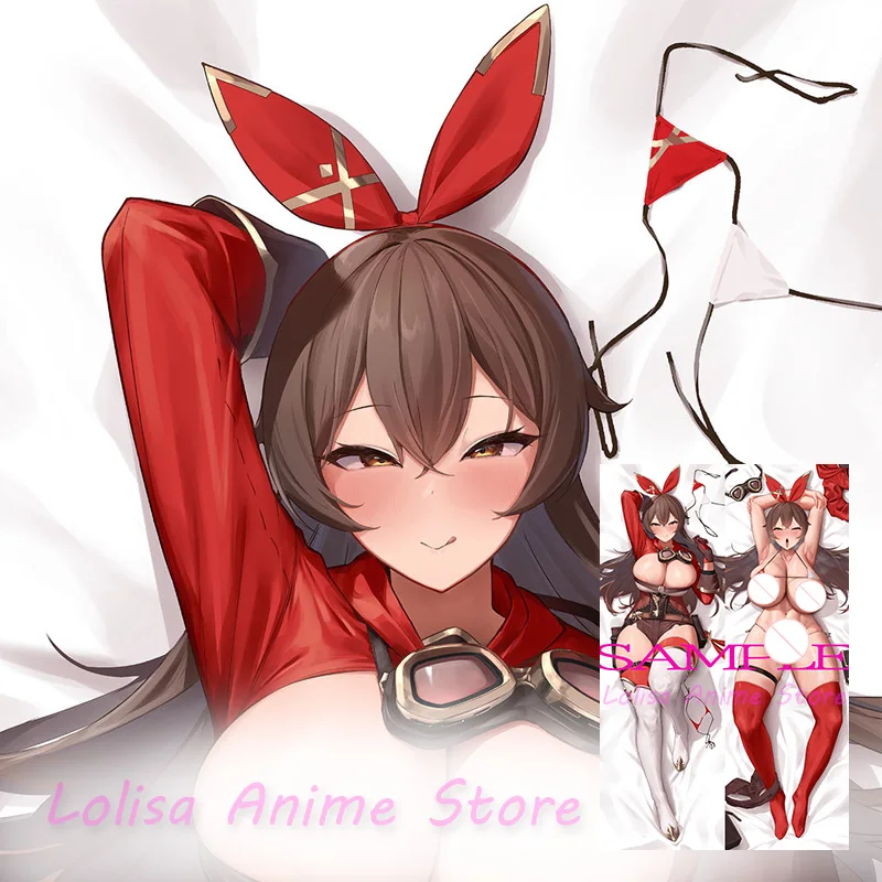 Dakimakura Amber Genshin Impact Anime Body Pillow Cover Double-Sided Print Pillowcase Life Size Birthday Gifts