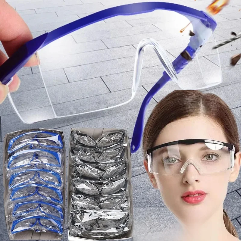 AliExpress NONE 1/40pcs Work Safety Anti-Splash Eye Protection Goggles Glass Windproof Dustproof Waterproof Protective Glasses Cycling Goggles