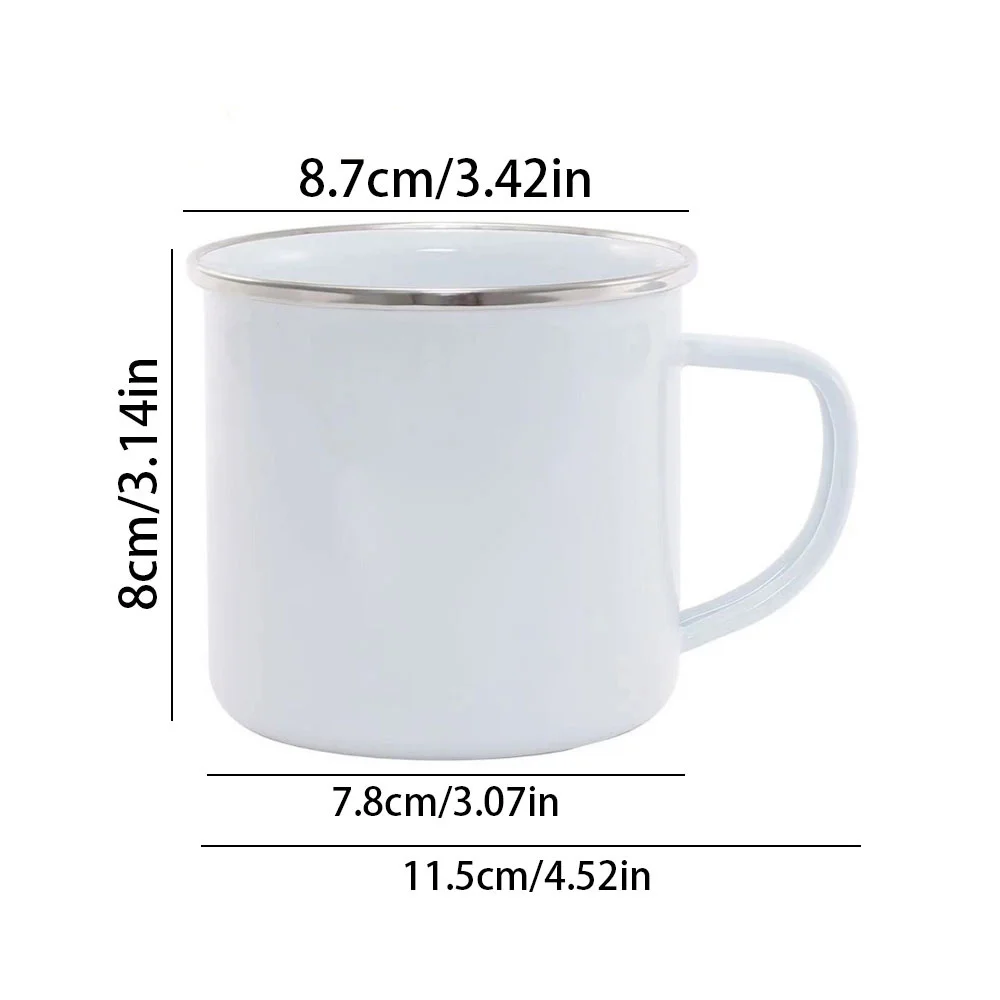 Custom Name Enamel Camping Mug, White Vintage Metal Tea Coffee Cup, Wedding Bachelorette Party Favor Keepsake Gift.