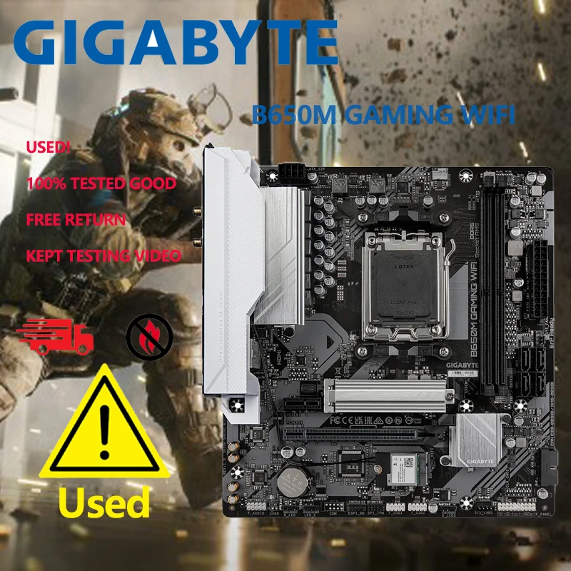 GIGABYTE B650M GAMING scheda madre WIFI AMD B650 Socket AM5 DDR5 128G M-ATX Mainboard per PC Gamer