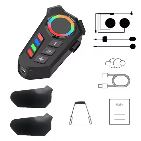 Fones de ouvido Bluetooth para capacete de motocicleta, headset Bluetooth com cancelamento de ruído, fones de ouvido para ouvir música em motocicleta, alimentados por bateria