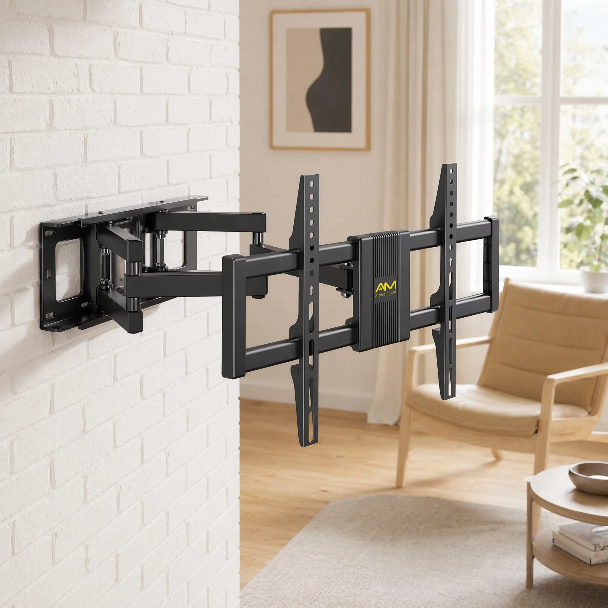 Support mural universel pour téléviseur, pivotant, inclinable, extensible, pour téléviseurs de 37 à 80 pouces, jusqu'à 45 kg, support TV en acier entièrement mobile avec angle de vision réglable, pour salon, home cinéma