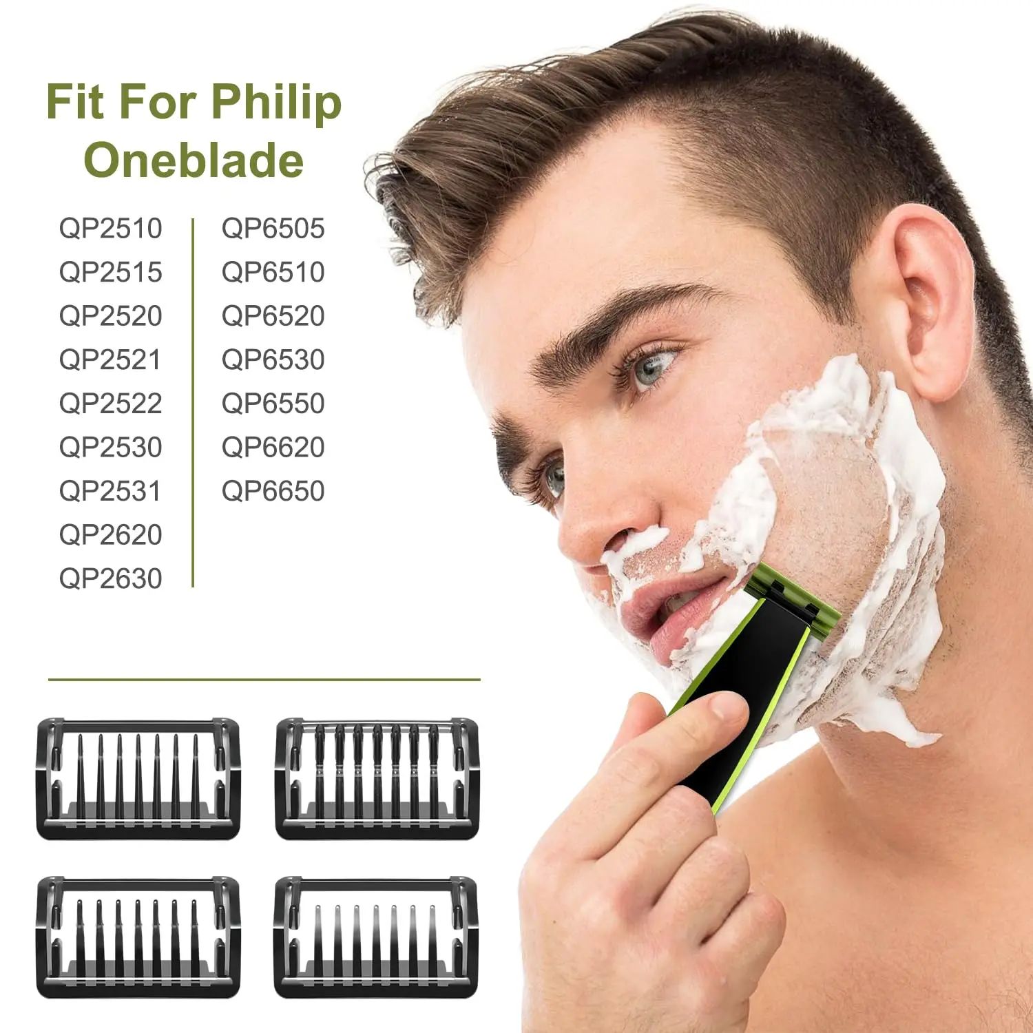 LISI Guide Comb Guards Fit for One Blade QP2520 QP2630 QP2724 QP2834 QP6510 QP6520 QP6531 Electric Shaver Beard Trimmer image 3