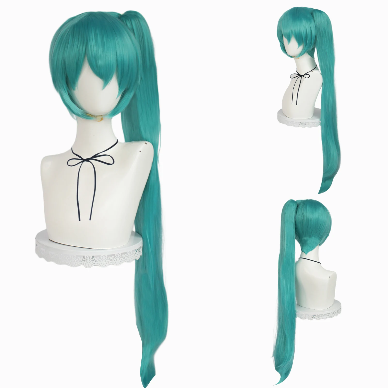 ملحقات ذيل حصان زرقاء قصيرة مستقيمة اصطناعية مع الاندلاعات ، طويلة جدًا ، Balala ، الجنيات ، Emma تأثيري ، حفلة زي