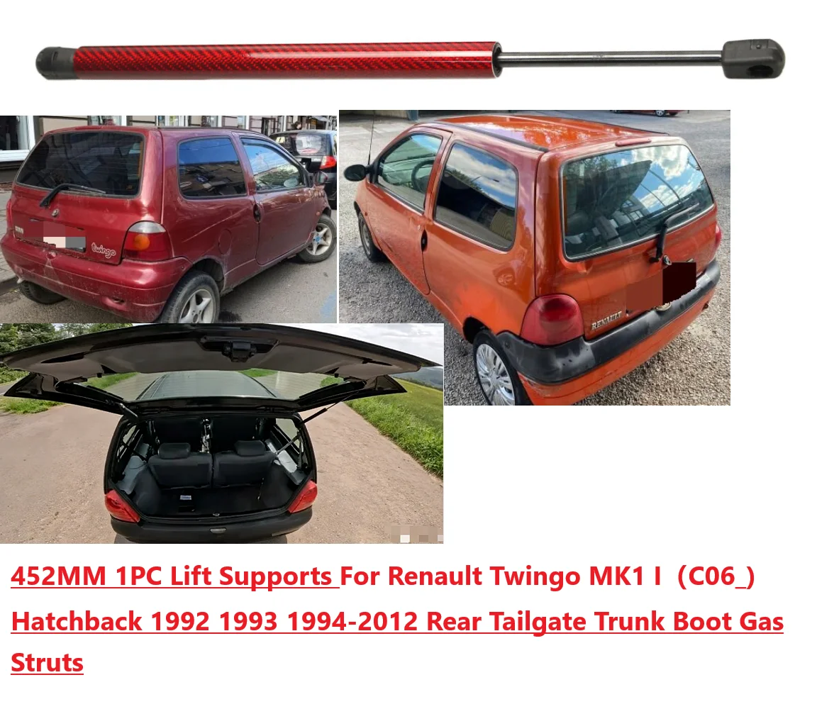 

452MM 1PC Lift Supports For Renault Twingo MK1 (C06_) Hatchback 1992-2012 Rear Tailgate Trunk Boot Gas Struts Springs Absorber