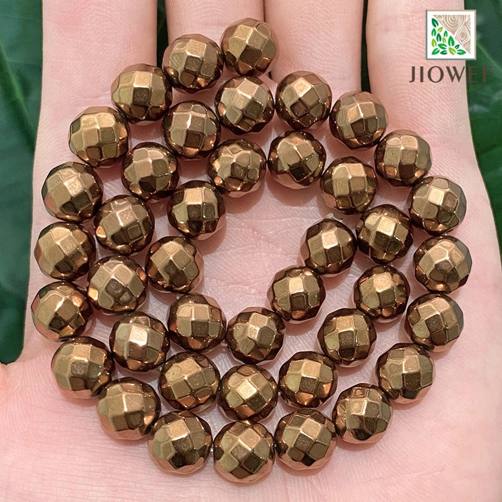 2/3/4/6/8/10mm Natural Faceted Bronze Hematite Beads For Jewelry Making Loose Spacer Beads DIY Bracelet Accessories 15\'\' Inch