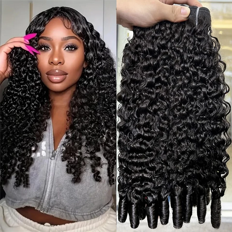 Paquetes de Cabello Humano Rizado Birmano de Alta Calidad 15A, 28 Pulgadas, Cabello Virgen Doble Drawn, Rizo Espiral Océano 6