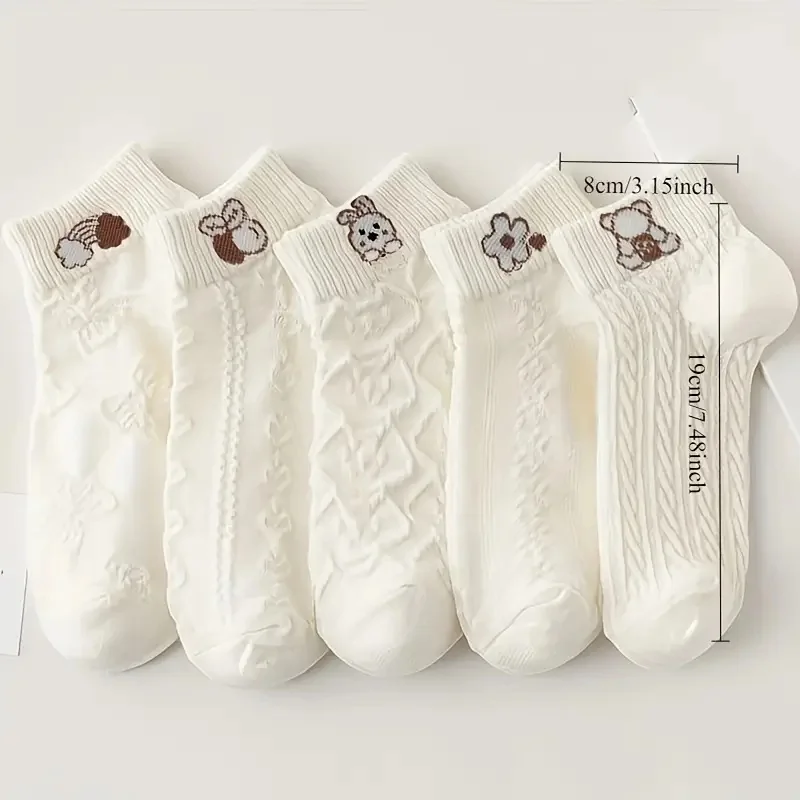 10 أزواج من جوارب الأرانب السحابية البيضاء البسيطة والمتينة وسهلة التخزين، مناسبة للتخييم وحمل الملابس