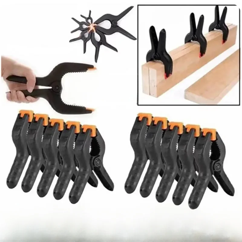 10 sztuk 2 cal zaciski sprężynowe DIY narzędzia do obróbki drewna plastikowe zaciski nylonowe do obróbki drewna zacisk sprężynowy tło do studia fotograficznego — zdjęcie 2