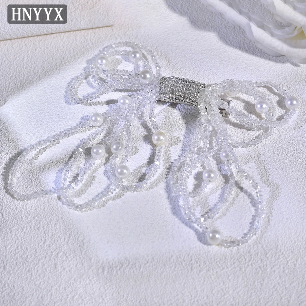 HNYYX Fashion Women Crystal Hairclip Elegant Girls Princes Pearl Hair Comb Bridal Wedding Party Jewelry Tiara A173