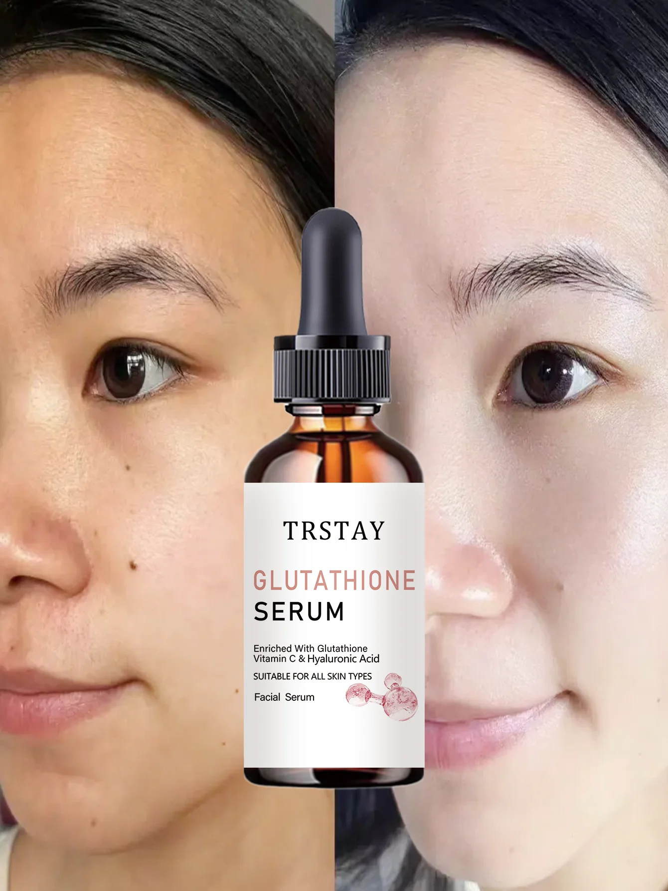 Hydrating Brightening Serum for Dry Skin Repair Fine Lines Firm Elastic Skin Whitening Moisturizing Refreshing Facial Treatment