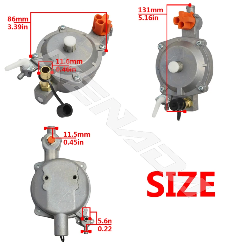 Converter Pressure Reducing Regulator Reducer Lpg Gasoline Ng Carburetor Conversion Kit 3kw For Honda Gx160 Gx168f Gx200 5.5hp