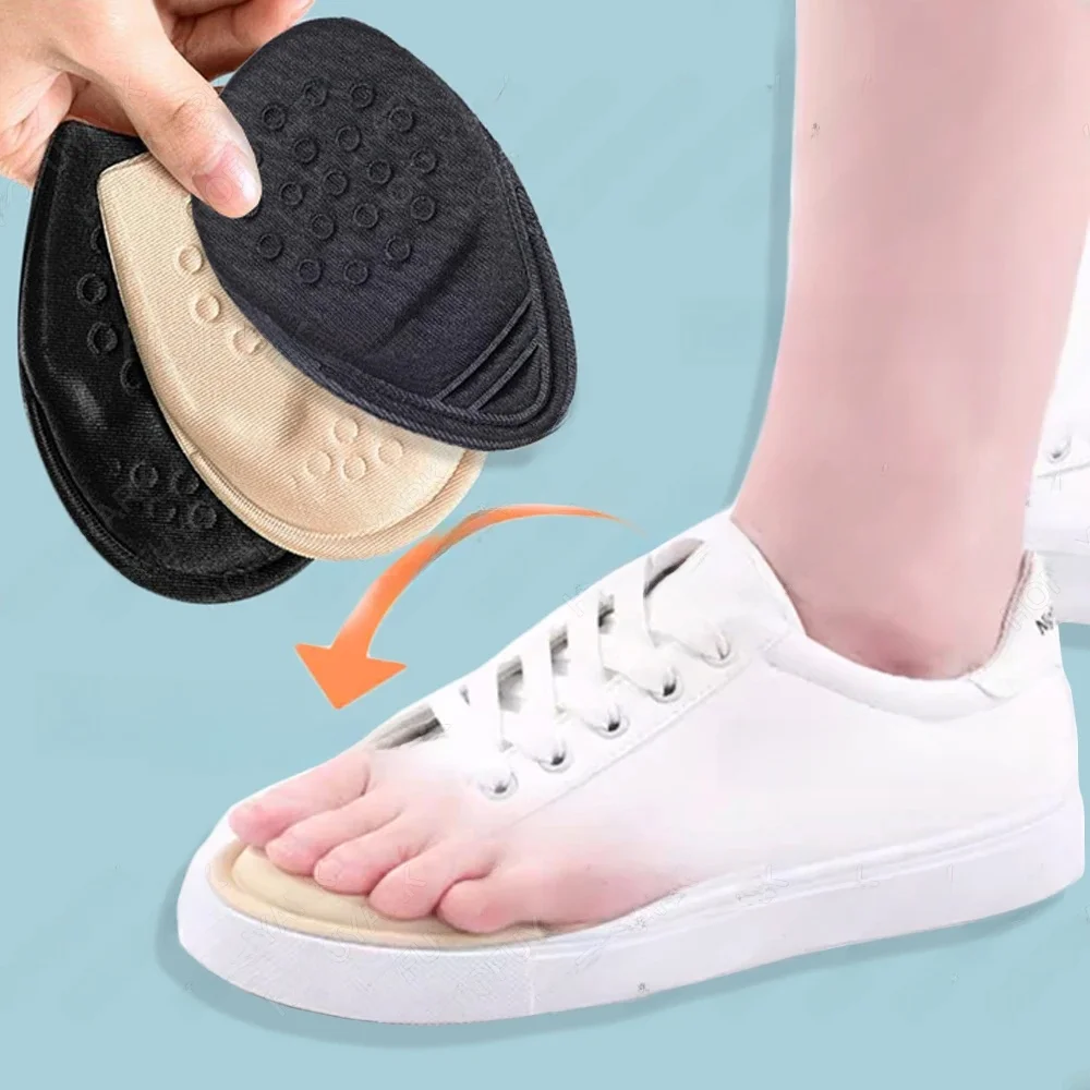 Semelle d’insertion à l’avant-pied Demi-semelles intérieures antidérapantes pour chaussures Réducteur de taille pour baskets et talons hauts Remplissage de grande taille Soulagement de la douleur