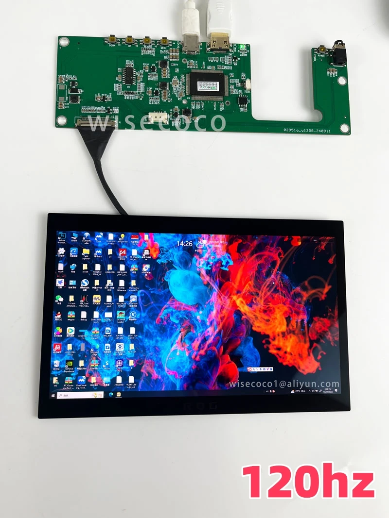 Wisecoco 7 Inch 120HZ IPS Display 1920x1080 TFT LCD Module Gaming Screen For Raspberry Pi 4b Portable Handheld Device Pad&Tablet