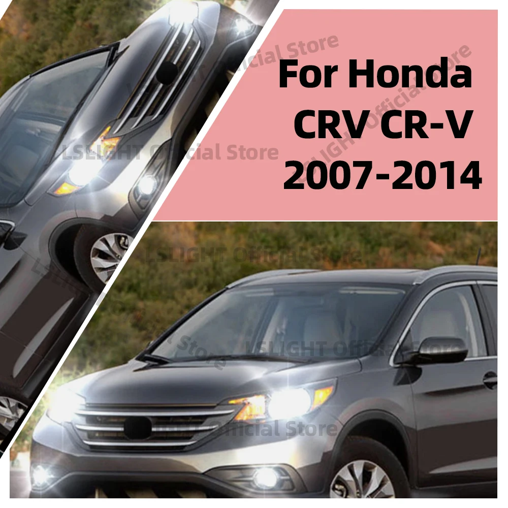 

2/4Pcs Car Lamp Bulbs For Honda CR-V CR V CRV 2007-2014 Auto Front LED Headlight Super Brightness 6000K 12V Fog Lights Plug&Play