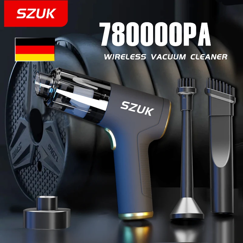 SZUK 780000PA Mini Car Vacuum Cleaner Powerful Wireless Cleaning Machine Cordless Portable Handheld Vacuum Cleaner for Car Home